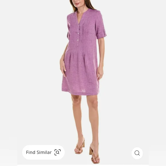 chinese dress ladies J.McLaughlin Wellesley Linen Dress